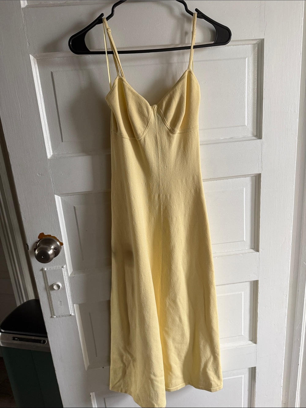 Express Pale Yellow Spaghetti-Strap Slip Dress